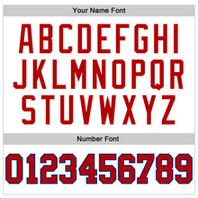 Load image into Gallery viewer, Custom White Red-Royal Authentic Throwback Basketball Jersey
