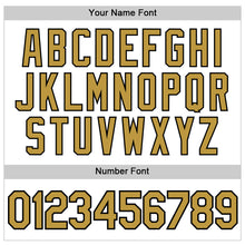 Load image into Gallery viewer, Custom White Old Gold-Black Authentic Baseball Jersey
