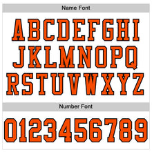 Load image into Gallery viewer, Custom White Orange-Black Mesh Authentic Football Jersey
