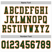 Load image into Gallery viewer, Custom White Green-Orange Mesh Authentic Football Jersey
