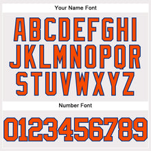 Load image into Gallery viewer, Custom White Orange-Royal Authentic Baseball Jersey
