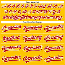 Load image into Gallery viewer, Custom Yellow Red-White Authentic Baseball Jersey
