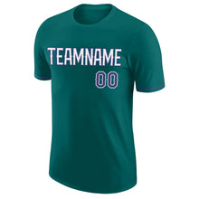 Load image into Gallery viewer, Custom Aqua Purple-White Performance T-Shirt
