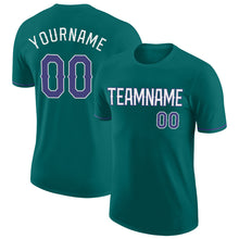 Load image into Gallery viewer, Custom Aqua Purple-White Performance T-Shirt
