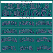Load image into Gallery viewer, Custom Teal Navy-Gray Authentic Drift Fashion Baseball Jersey
