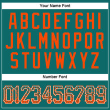 Load image into Gallery viewer, Custom Teal Orange-White Authentic Drift Fashion Baseball Jersey
