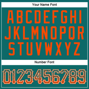 Custom Teal Orange-White Authentic Drift Fashion Baseball Jersey