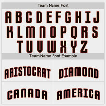 Load image into Gallery viewer, Custom White Black-Crimson Baseball Jersey
