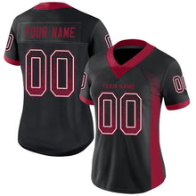 Load image into Gallery viewer, Custom Black Cardinal-White Mesh Drift Fashion Football Jersey
