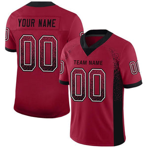 Custom Cardinal Black-White Mesh Drift Fashion Football Jersey