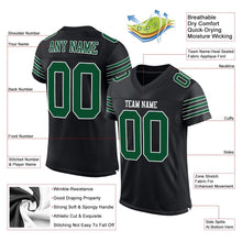 Load image into Gallery viewer, Custom Black Gotham Green-White Mesh Authentic Football Jersey
