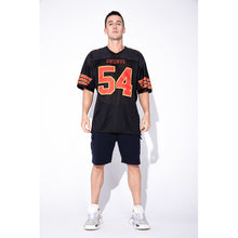 Load image into Gallery viewer, Custom Black Scarlet-Gold Mesh Authentic Football Jersey
