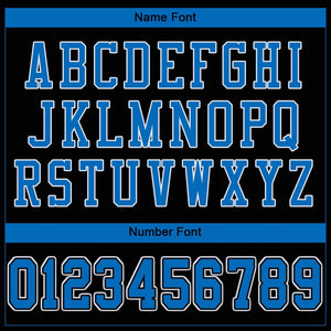 Custom Black Panther Blue-White Mesh Authentic Football Jersey