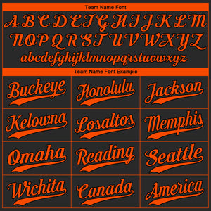 Custom Black Orange Authentic Baseball Jersey