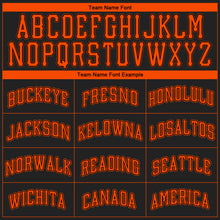 Load image into Gallery viewer, Custom Black Orange Authentic Baseball Jersey
