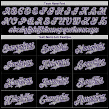 Load image into Gallery viewer, Custom Black Gray-Purple Authentic Baseball Jersey
