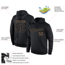 Load image into Gallery viewer, Custom Stitched Black Black-Old Gold Sports Pullover Sweatshirt Hoodie
