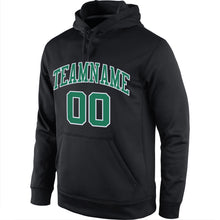 Load image into Gallery viewer, Custom Stitched Black Kelly Green-White Sports Pullover Sweatshirt Hoodie
