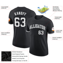 Load image into Gallery viewer, Custom Black White-Gray Performance T-Shirt
