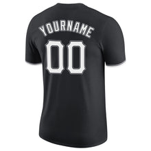 Load image into Gallery viewer, Custom Black White-Gray Performance T-Shirt
