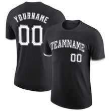 Load image into Gallery viewer, Custom Black White-Gray Performance T-Shirt
