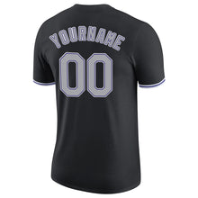 Load image into Gallery viewer, Custom Black Gray-Purple Performance T-Shirt
