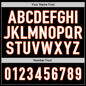 Custom Black White-Orange Authentic Baseball Jersey
