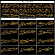 Load image into Gallery viewer, Custom Black Black-Old Gold Authentic Throwback Basketball Jersey
