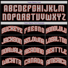Load image into Gallery viewer, Custom Black Orange-Gray Authentic Throwback Basketball Jersey
