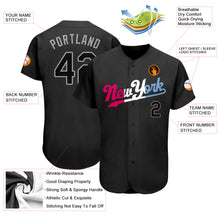 Load image into Gallery viewer, Custom Black Black-Pink Authentic Split Fashion Baseball Jersey
