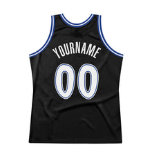 Load image into Gallery viewer, Custom Black White-Royal Authentic Throwback Basketball Jersey
