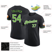 Load image into Gallery viewer, Custom Black Neon Green-White Performance T-Shirt
