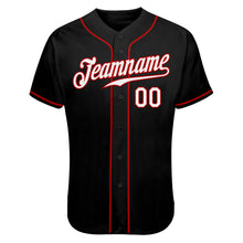 Load image into Gallery viewer, Custom Black White-Red Authentic Skull Fashion Baseball Jersey
