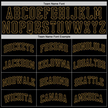Load image into Gallery viewer, Custom Black Black-Old Gold Authentic Skull Fashion Baseball Jersey
