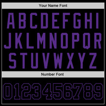 Load image into Gallery viewer, Custom Black Black-Purple Authentic Skull Fashion Baseball Jersey
