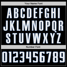 Load image into Gallery viewer, Custom Black White-Light Blue Authentic Baseball Jersey
