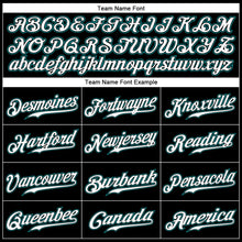 Load image into Gallery viewer, Custom Black White-Teal Authentic Baseball Jersey
