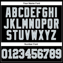 Load image into Gallery viewer, Custom Black Silver-White Mesh Authentic Throwback Football Jersey

