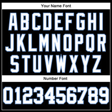 Load image into Gallery viewer, Custom Black White-Light Blue Mesh Authentic Throwback Football Jersey
