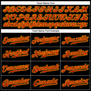 Custom Black Red Pinstripe Red-Gold Authentic Baseball Jersey