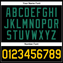 Load image into Gallery viewer, Custom Black Gold-Kelly Green Authentic Baseball Jersey
