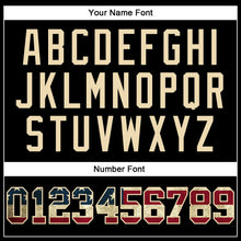 Load image into Gallery viewer, Custom Black Vintage USA Flag-Cream Authentic Baseball Jersey
