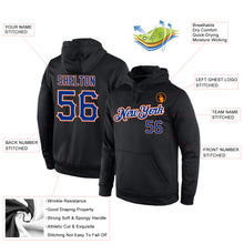 Load image into Gallery viewer, Custom Stitched Black Royal-Orange Sports Pullover Sweatshirt Hoodie
