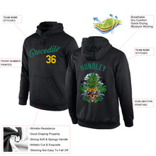 Load image into Gallery viewer, Custom Stitched Black Kelly Green-Gold 3D Skull Pineapple Head Sports Pullover Sweatshirt Hoodie
