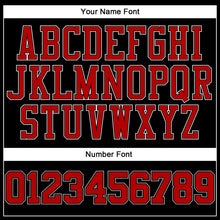 Load image into Gallery viewer, Custom Black Red Pinstripe Red-White Authentic  Basketball Jersey
