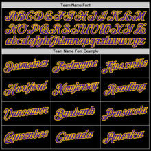 Load image into Gallery viewer, Custom Black Purple-Gold Performance T-Shirt
