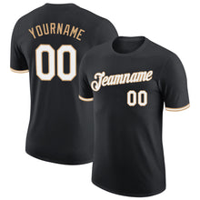 Load image into Gallery viewer, Custom Black White-Old Gold Performance T-Shirt
