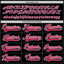 Load image into Gallery viewer, Custom Black Red-White Hockey Jersey
