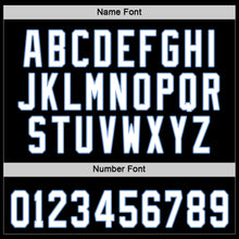 Load image into Gallery viewer, Custom Black White-Light Blue Hockey Jersey
