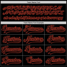 Load image into Gallery viewer, Custom Black Black-Orange Hockey Jersey
